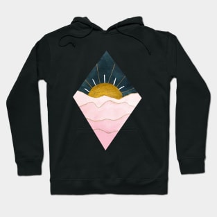 Pink and Gold Sunset Hoodie